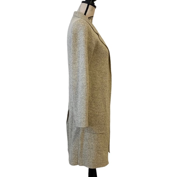 Monteau | Medium | Women's Grey Open Front Casual Outerwear Long Cardigan - Picture 3 of 5